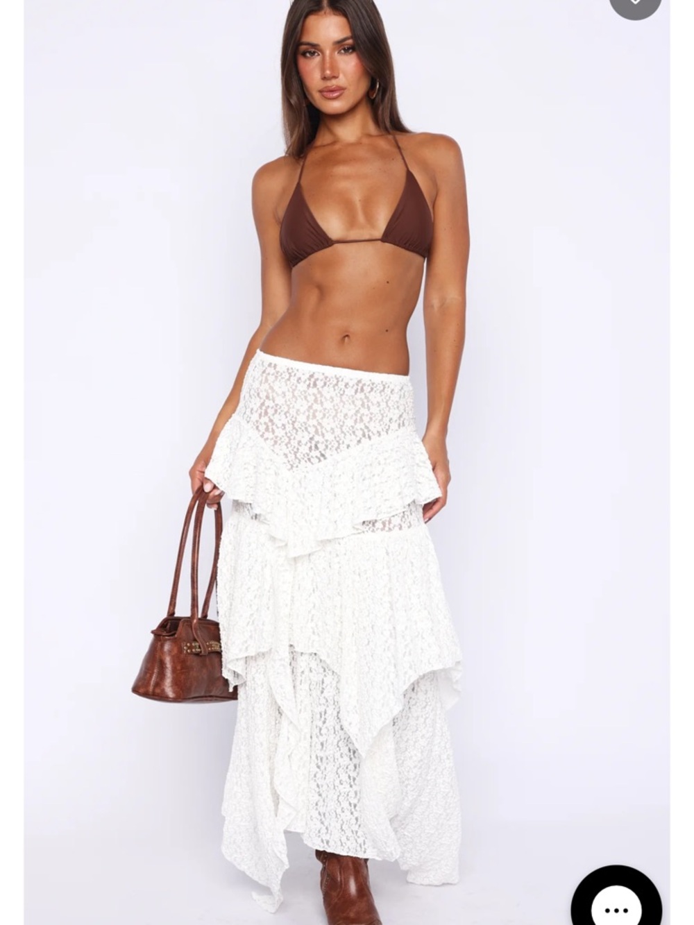 Wildflower Kiss Maxi Skirt White